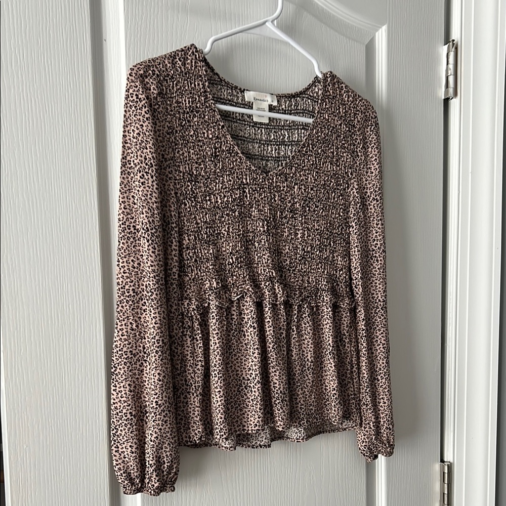 URBAN Romantics Animal Print Blouse